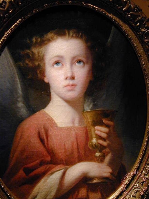 Charles Zacharie Landelle An Angel Holding a Chalice [detail #1] Art Painting